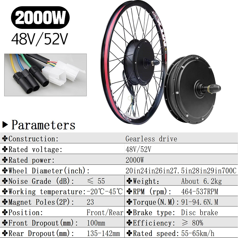 48V 2000W Ebike Conversion Ppa - 72V 5000W Hub Motor Kit ulasan dan harga