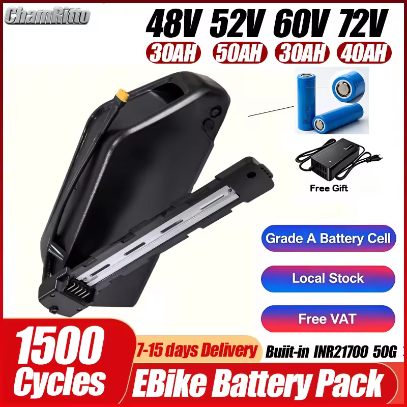 Cham 52v 48v 72v 50ah 60ah Bat - Ebike Battery 48V 20Ah Hailong ulasan dan harga