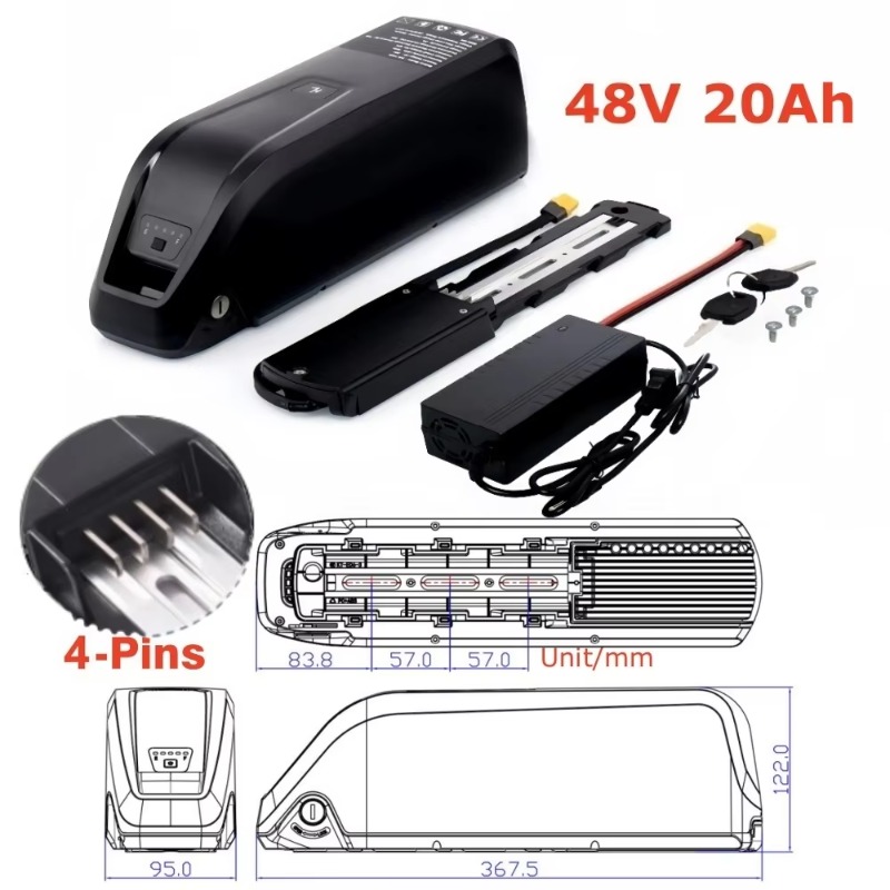 New Hailong 48V 4PIN Lithium E - Ebike Battery 48V 20Ah Hailong ulasan dan harga